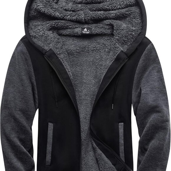 Men's Cozy Winter Zip Hoodie - 3X-Large Fleece Sweatshirt Perfect for Outdoors